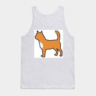 chihuahua red silhouette Tank Top